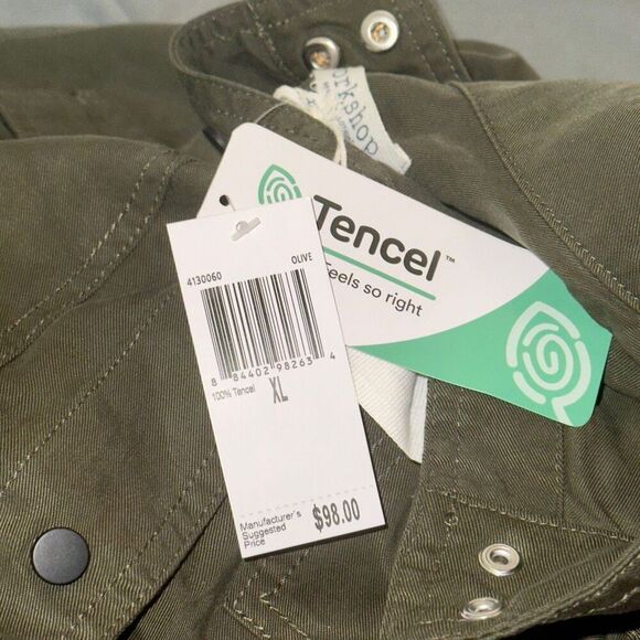 NWT (XL) Workshop Republic Tencel Anorak Military Jacket - Olive Green Utility S - Picture 3 of 8
